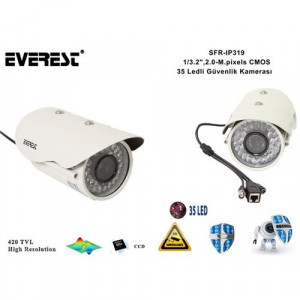 Everest SFR-IP319 1/3.2,2.0-M.pixels CMOS 16mm 35 Ledli Güvenlik Kamerası #2